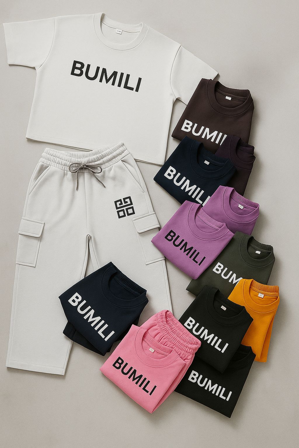 Bumili Cargo Tracksuit - Buy 2 for 100 AED Special Offer | Premium Cotton Blend