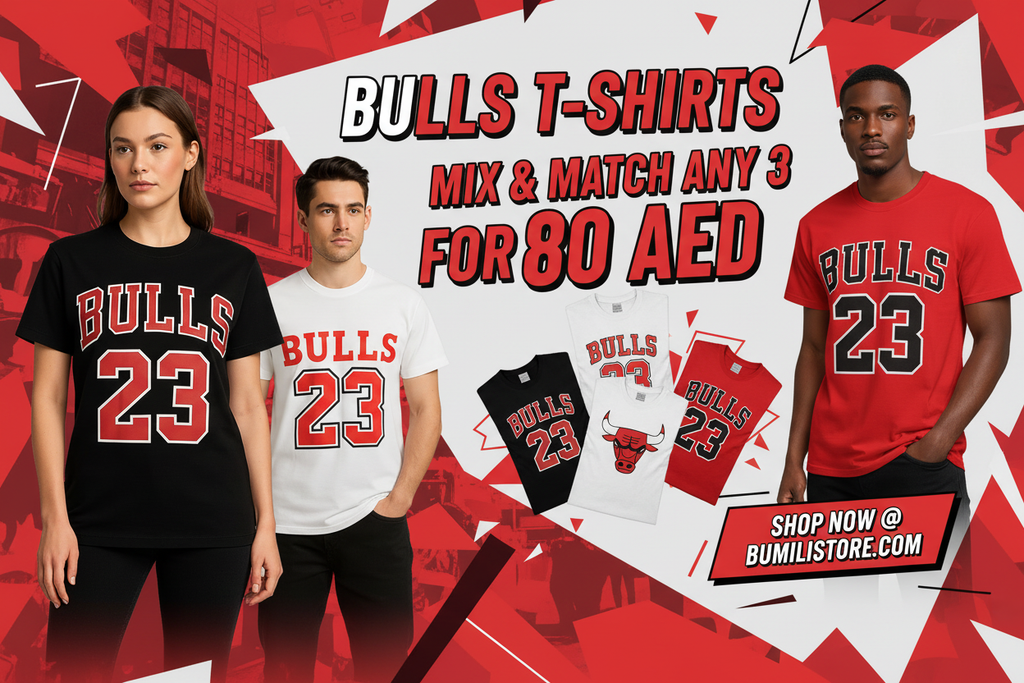 Bulls Tshirts - Mix & Match Any 3 for 80 AED